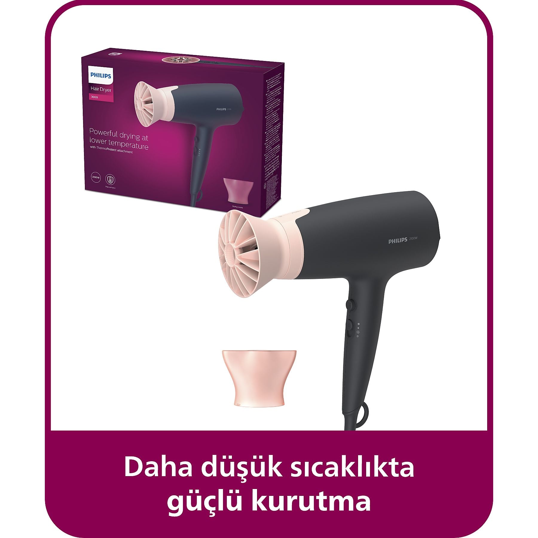 Philips BHD350/10 ThermoProtect 2100 W Saç Kurutma Makinesi